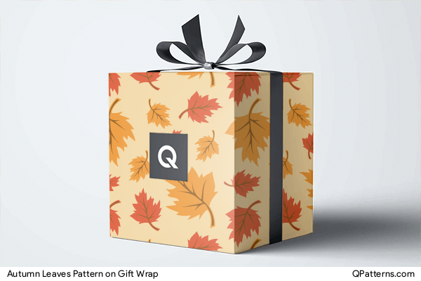 Autumn Leaves Pattern on gift-wrap