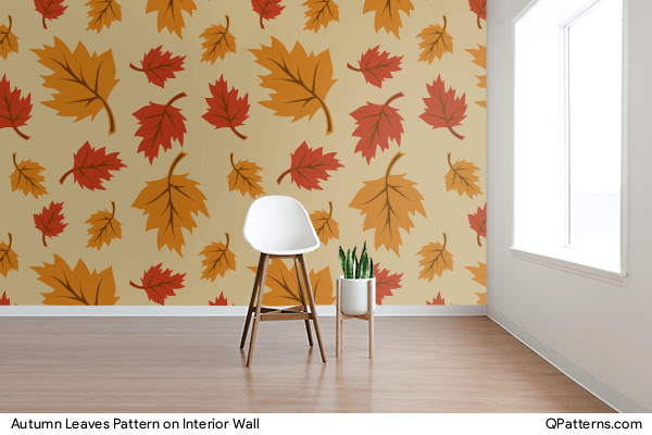Autumn Leaves Pattern on interior-wall
