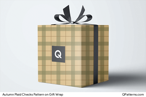 Autumn Plaid Checks Pattern on gift-wrap