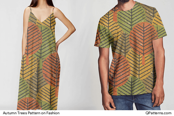 Autumn Trees Pattern on fashion