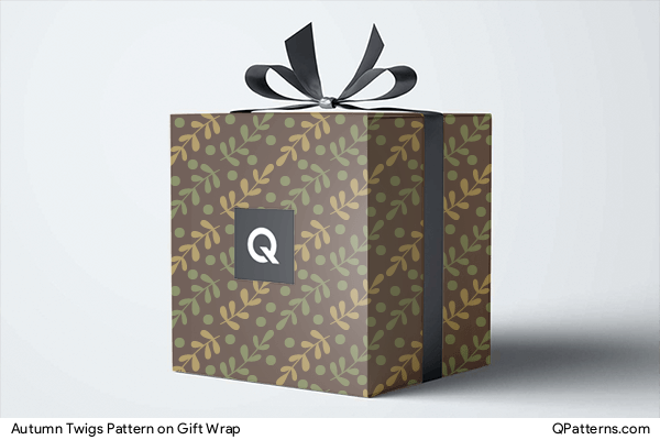 Autumn Twigs Pattern on gift-wrap