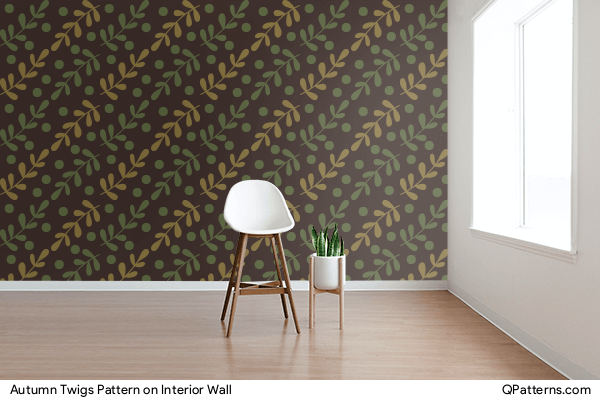 Autumn Twigs Pattern on interior-wall