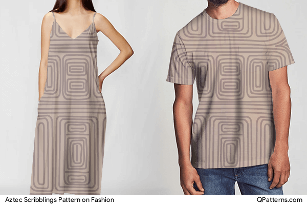 Aztec Scribblings Pattern on fashion