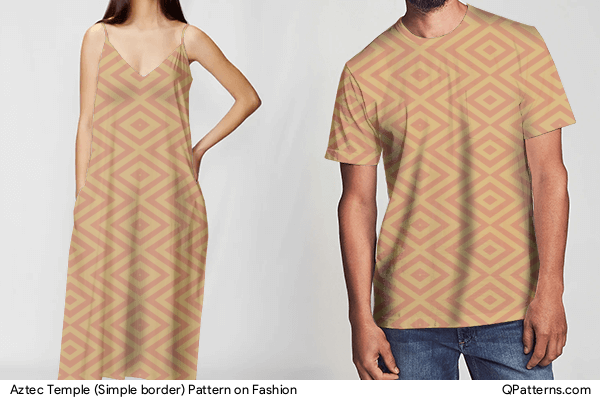 Aztec Temple (Simple border) Pattern on fashion