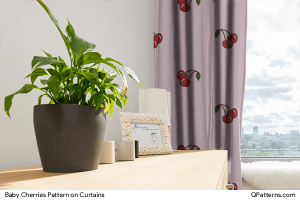 Baby Cherries Pattern on curtains