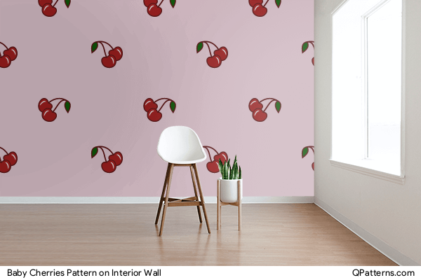 Baby Cherries Pattern on interior-wall