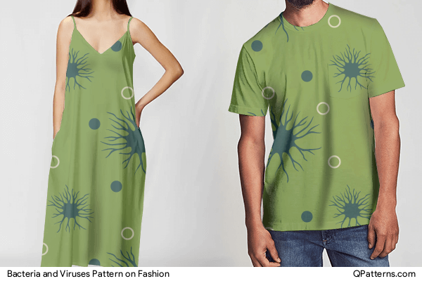 Bacteria and Viruses Pattern on fashion