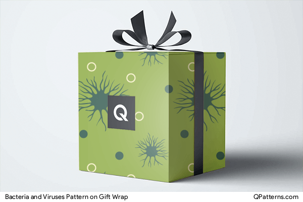 Bacteria and Viruses Pattern on gift-wrap