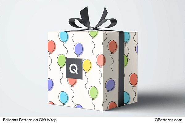 Balloons Pattern on gift-wrap