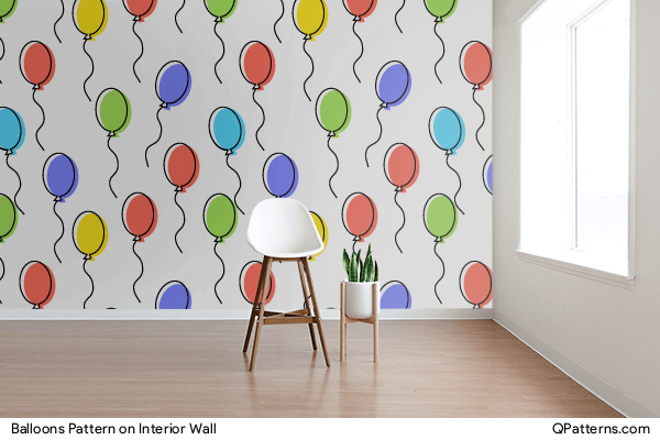 Balloons Pattern on interior-wall