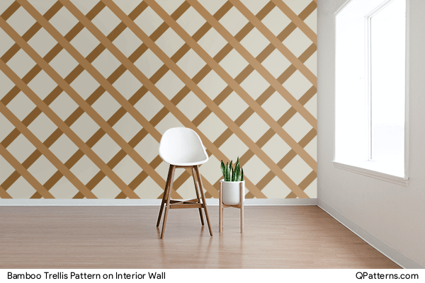 Bamboo Trellis Pattern on interior-wall