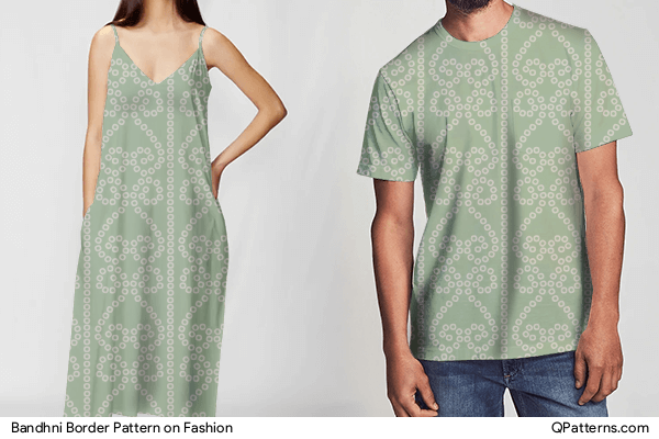 Bandhni Border Pattern on fashion