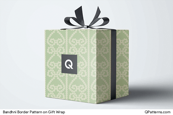Bandhni Border Pattern on gift-wrap