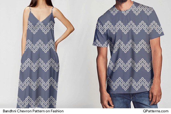 Bandhni Chevron Pattern on fashion