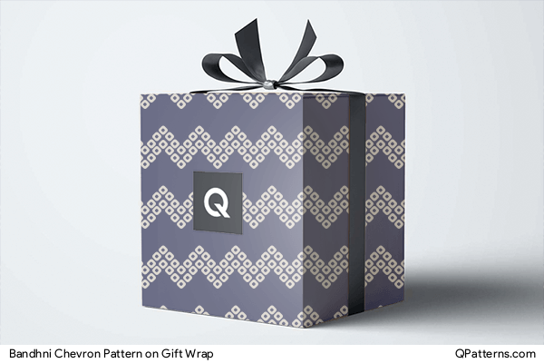Bandhni Chevron Pattern on gift-wrap