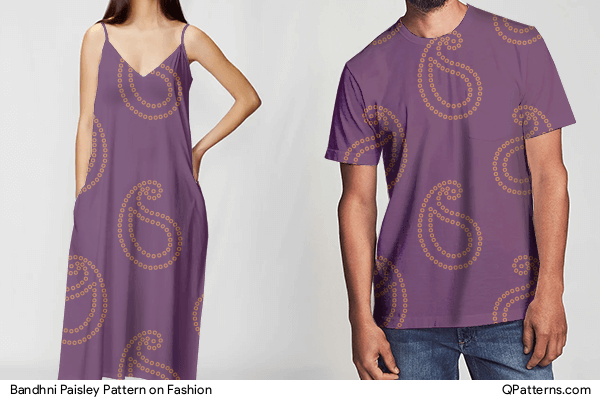 Bandhni Paisley Pattern on fashion