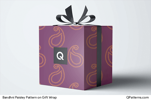 Bandhni Paisley Pattern on gift-wrap