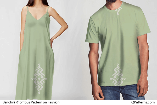 Bandhni Rhombus Pattern on fashion