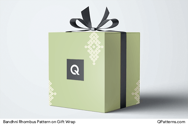 Bandhni Rhombus Pattern on gift-wrap