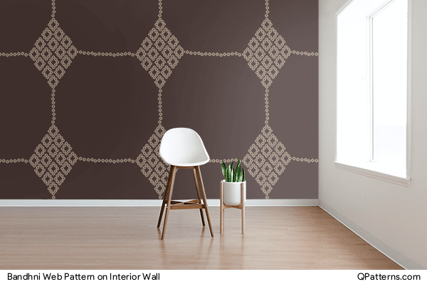 Bandhni Web Pattern on interior-wall