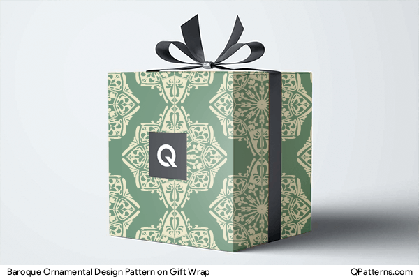 Baroque Ornamental Design Pattern on gift-wrap