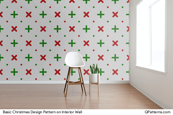 Basic Christmas Design Pattern on interior-wall