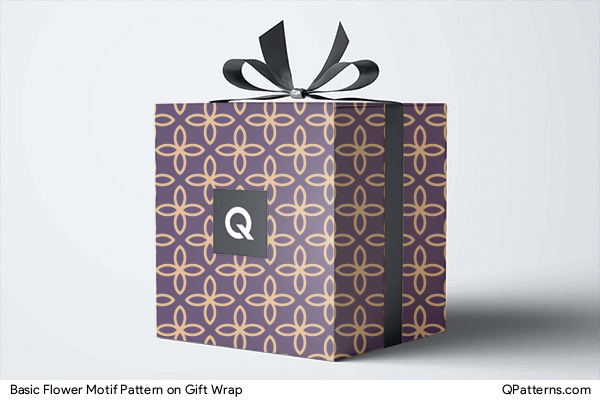 Basic Flower Motif Pattern on gift-wrap