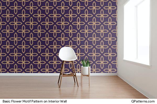 Basic Flower Motif Pattern on interior-wall