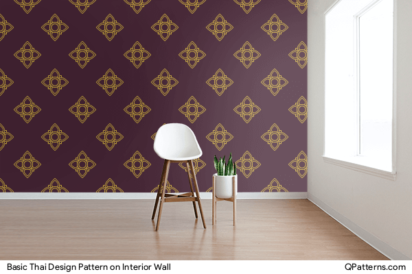 Basic Thai Design Pattern on interior-wall
