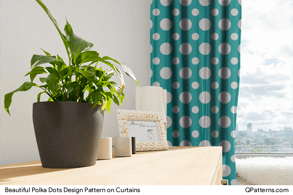 Beautiful Polka Dots Design Pattern on curtains