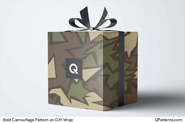 Bold Camouflage Pattern on gift-wrap