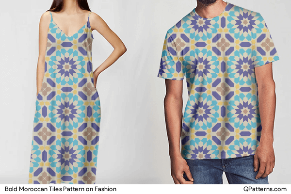 Bold Moroccan Tiles Pattern on fashion
