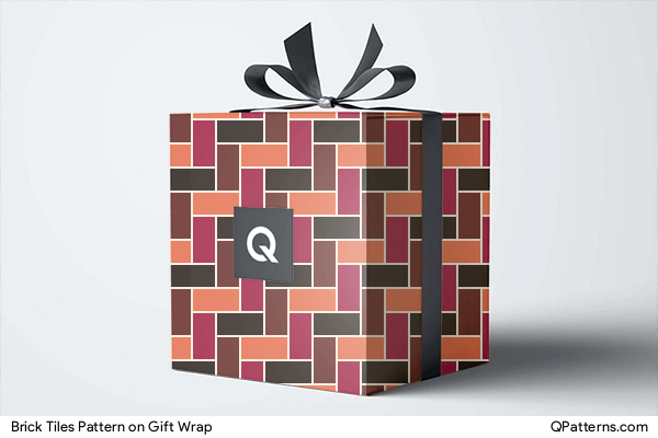 Brick Tiles Pattern on gift-wrap