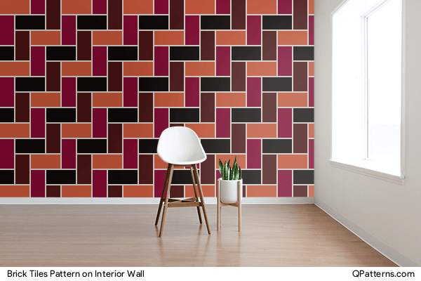 Brick Tiles Pattern on interior-wall