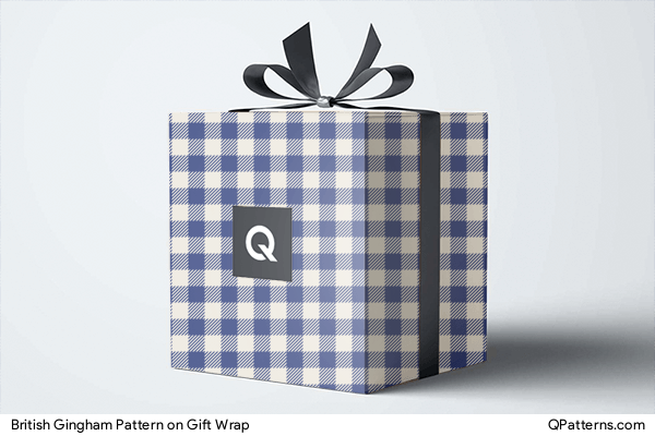 British Gingham Pattern on gift-wrap
