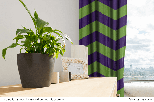Broad Chevron Lines Pattern on curtains
