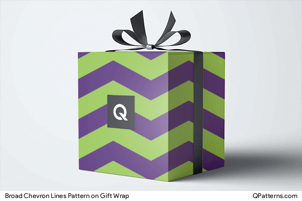 Broad Chevron Lines Pattern on gift-wrap