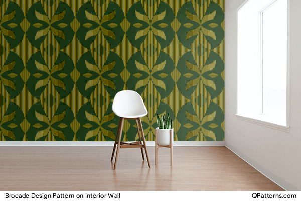 Brocade Design Pattern on interior-wall