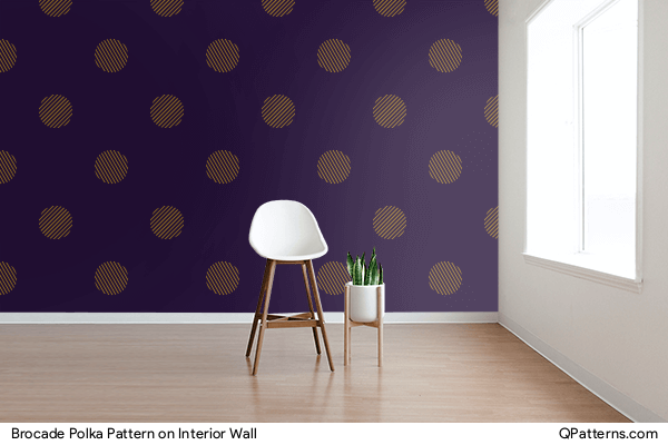 Brocade Polka Pattern on interior-wall