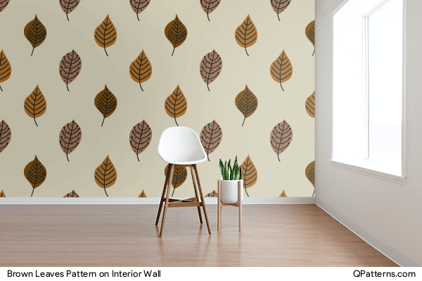 Brown Leaves Pattern on interior-wall