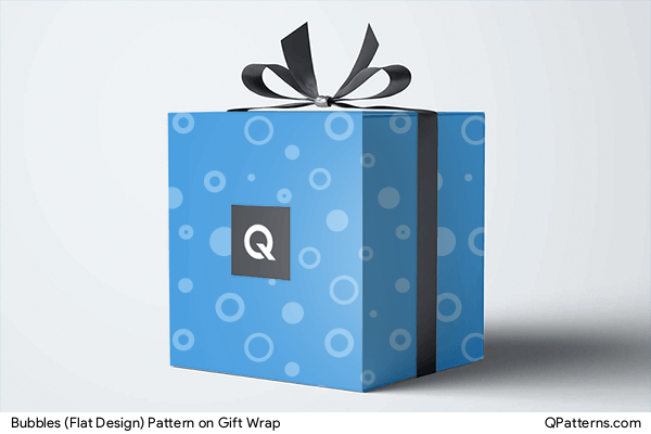 Bubbles (Flat Design) Pattern on gift-wrap