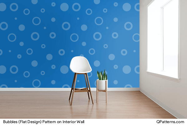 Bubbles (Flat Design) Pattern on interior-wall
