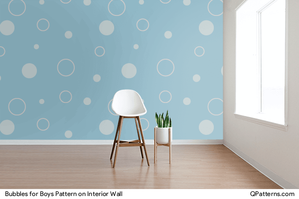Bubbles for Boys Pattern on interior-wall