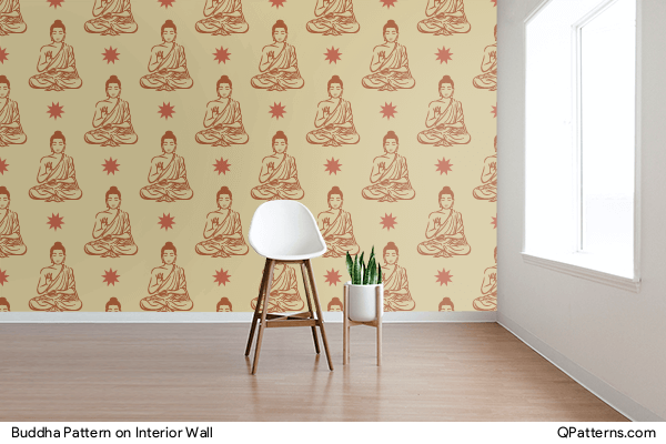 Buddha Pattern on interior-wall