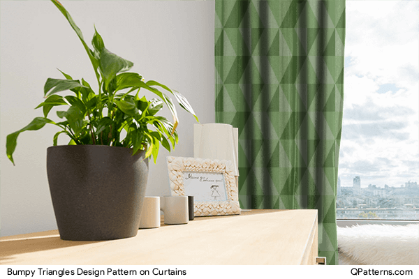 Bumpy Triangles Design Pattern on curtains