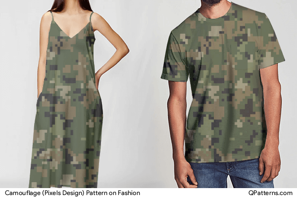 Camouflage (Pixels Design) Pattern on fashion