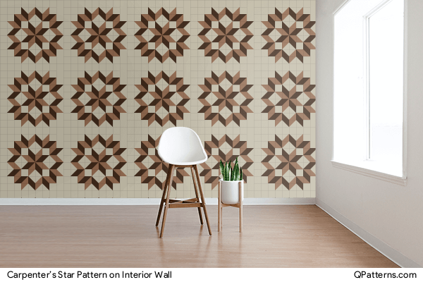 Carpenter’s Star Pattern on interior-wall