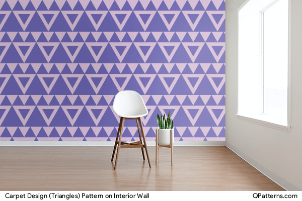 Carpet Design (Triangles) Pattern on interior-wall