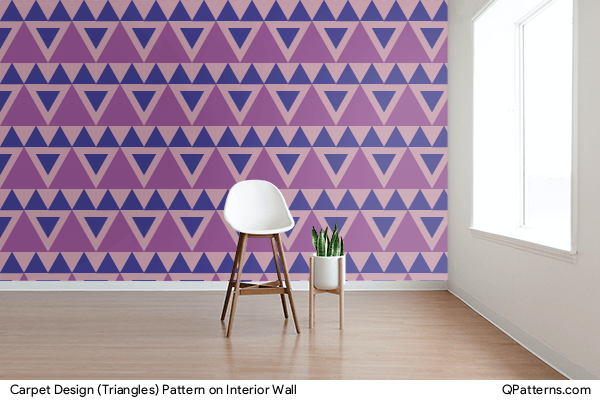 Carpet Design (Triangles) Pattern on interior-wall