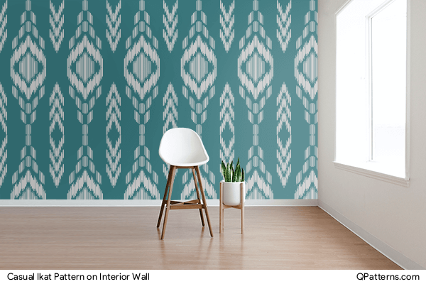 Casual Ikat Pattern on interior-wall